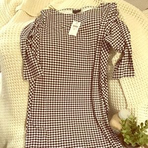 J jill black wear ever houndstooth dress